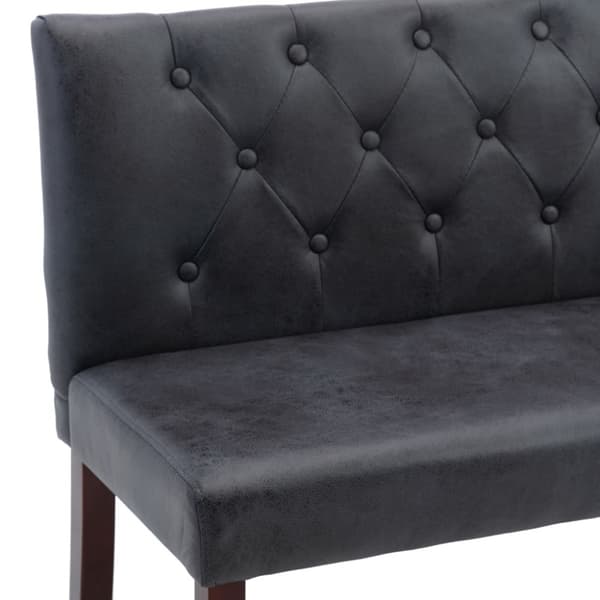 Bänk 148,5 cm konstmocka grå