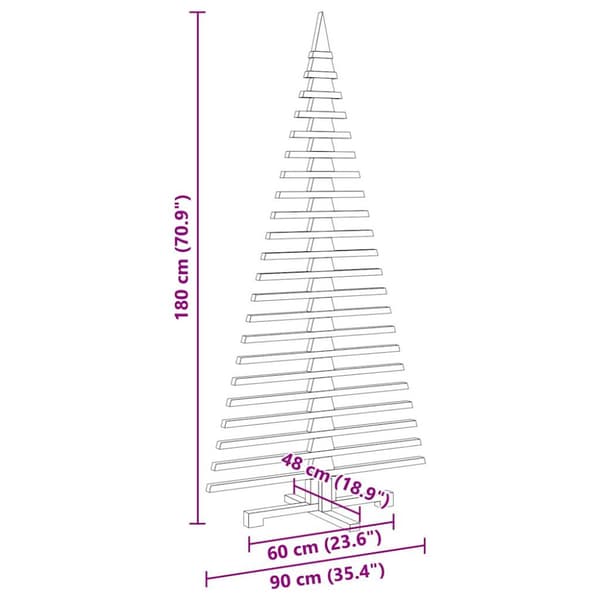 Julgran i trä 180 cm massiv furu