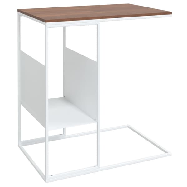 Sidobord vit 55x36x59,5 cm konstruerat trä
