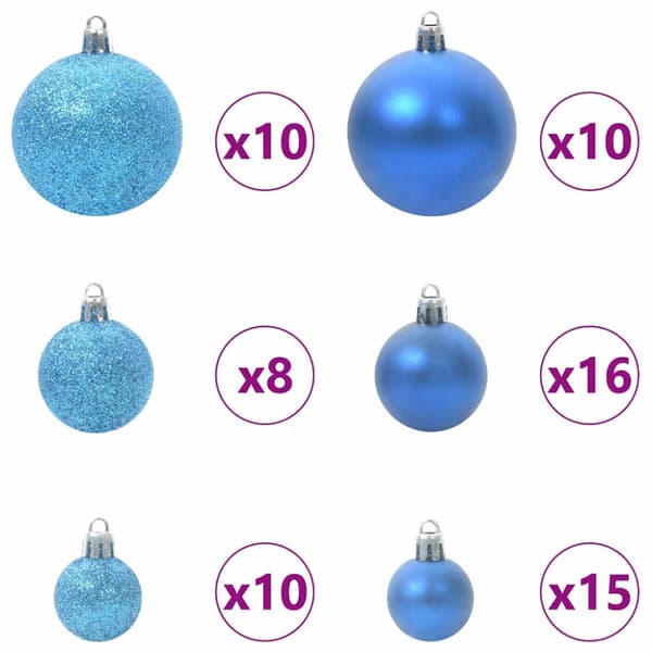 Julprydnad Set med 300 LED-lampor 120 pcs Blå Plast
