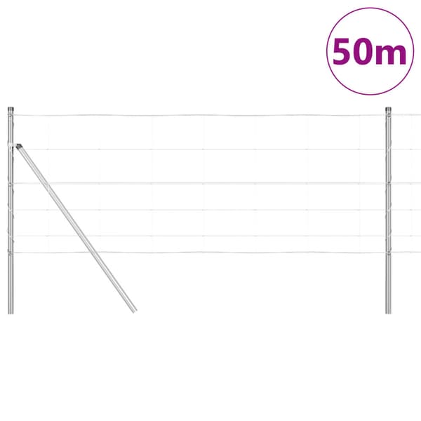 Stängselstolpe Galvaniserad 50 x 0,8 m Stål