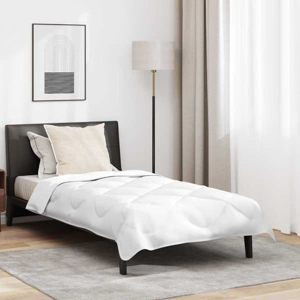 Duntäcke med kudde 2 pcs Vit Mikrofiber