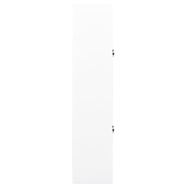 Dokumentskåp vit 90x40x180 cm stål