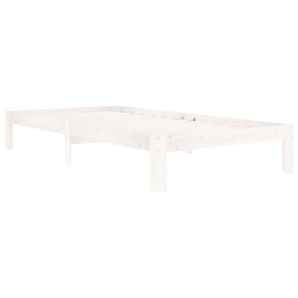 Sängram vit massiv furu 100x200 cm