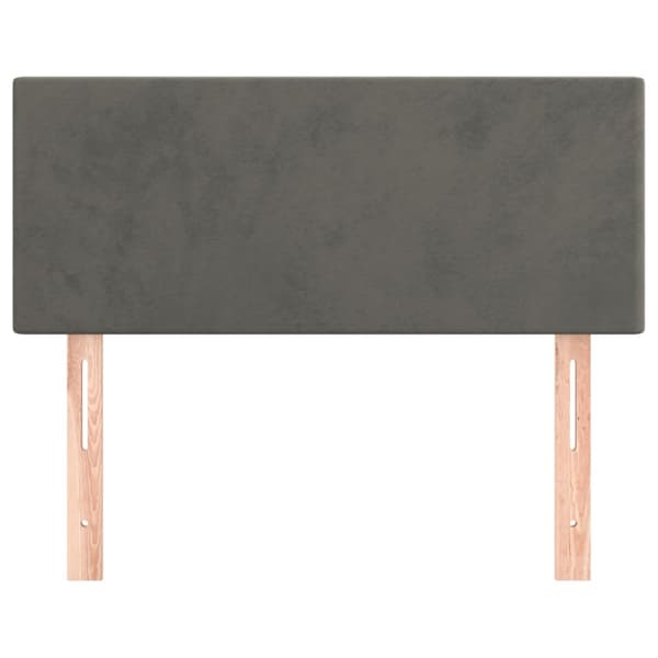 Sänggavel mörkgrå 80x5x78/88 cm sammet