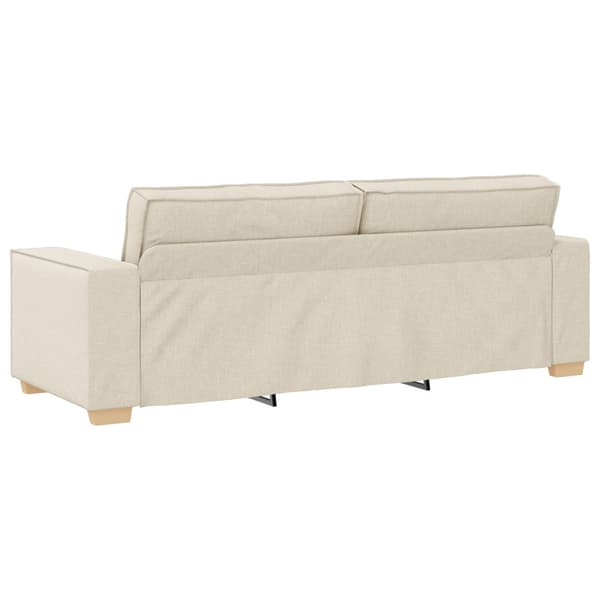 3-Sits soffa Beige 220 cm Linnenblandad tyg