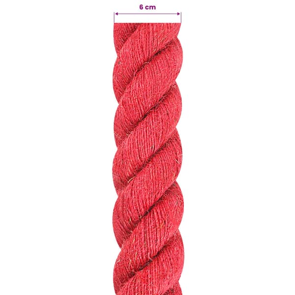 Juterep Röd 100% Tossa jute