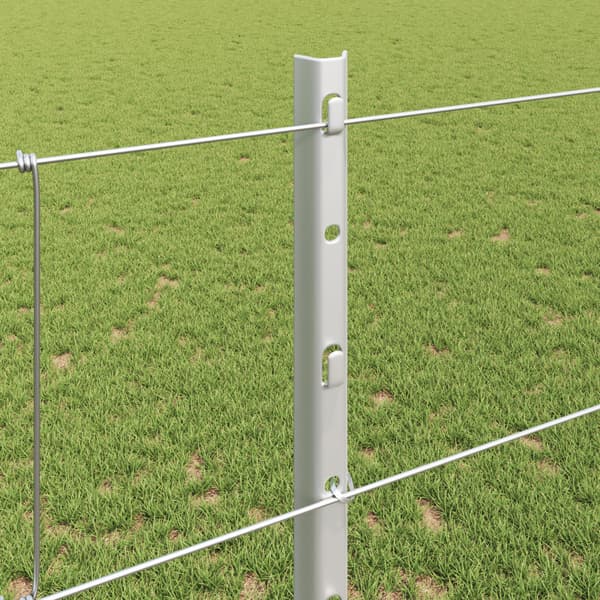 Stängsel med stolpe Silver 1,2 x 50 m Stål