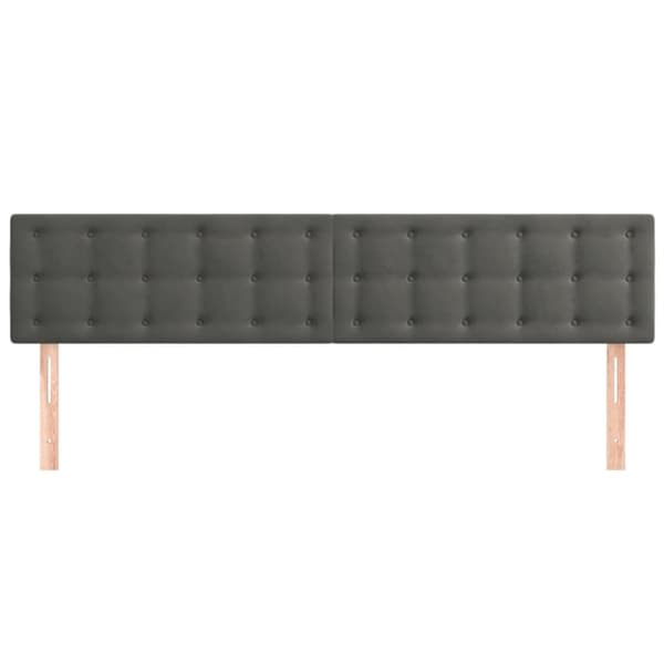 Sänggavlar mörkgrå 160x5x78/88 cm sammet