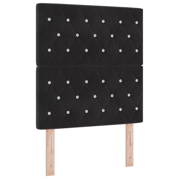 Huvudgavel Svart 80 cm Sammet