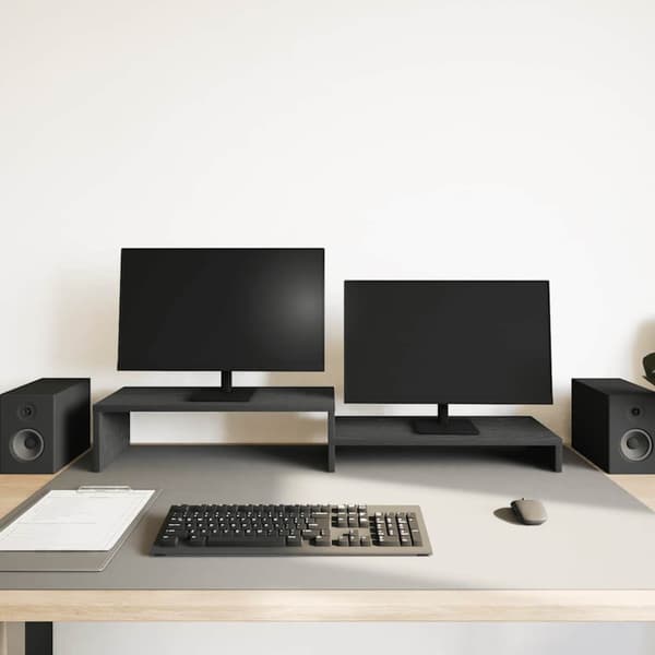Monitorstativ svart ek 54x22x15 cm konstruerat trä