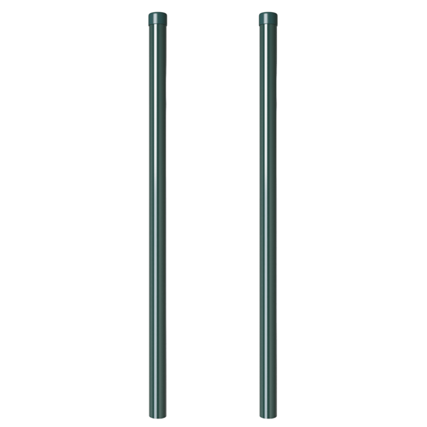 Stängselstolpe 2 pcs Grön 100 cm Pulverlackerad stål