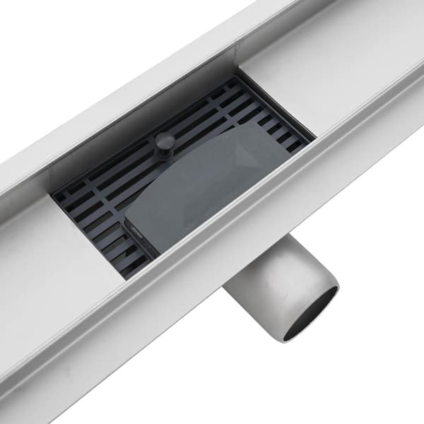 2 i 1 Duschavlopp Silver 50 cm Rostfritt Stål 304