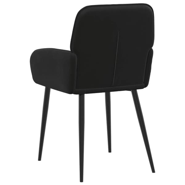 Matstolar 2 pcs Sammet Svart 57 x 50 x 85 cm