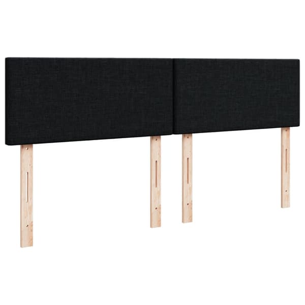 Ramsäng med madrass svart 200x200 cm tyg