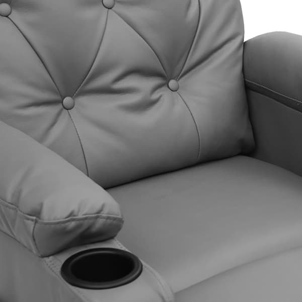 Reclinerfåtölj grå konstläder