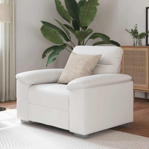 Soffa vit 100x81x84 cm konstläder
