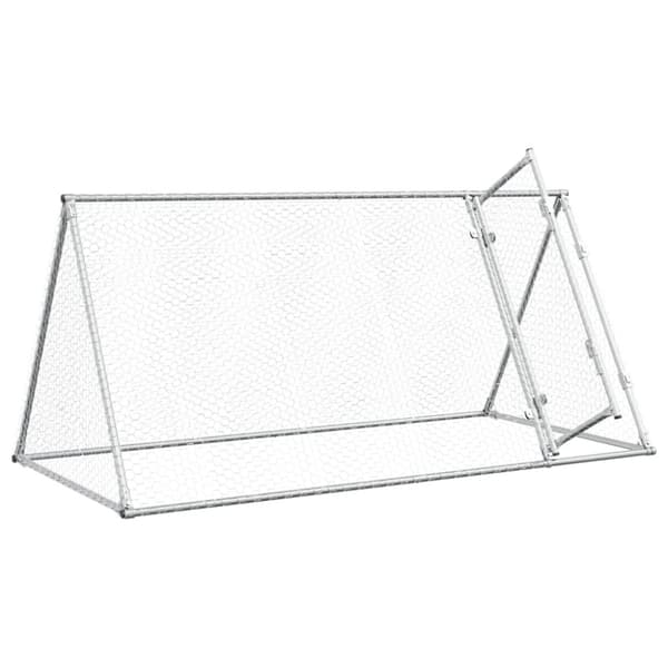 Hönsbur silver 200x105x91 cm galvaniserat stål