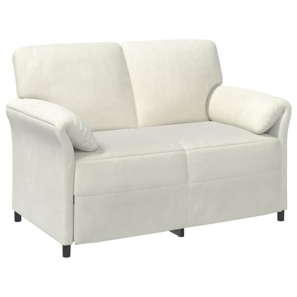 2-sits soffa Gräddvit 138 x 83 x 95 cm Sammet