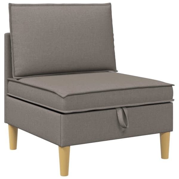 Möbelset för vardagsrummet med kudde 6 pcs Taupe Tyg
