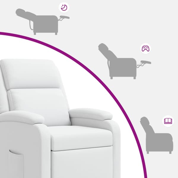 Recliner Vit Konstläder