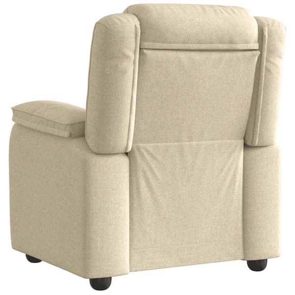 Reclinerfåtölj gräddvit tyg