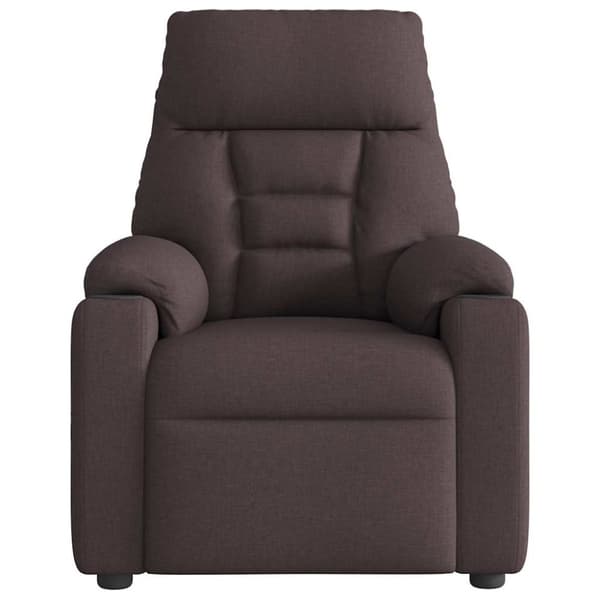 Reclinerfåtölj mörkbrun tyg