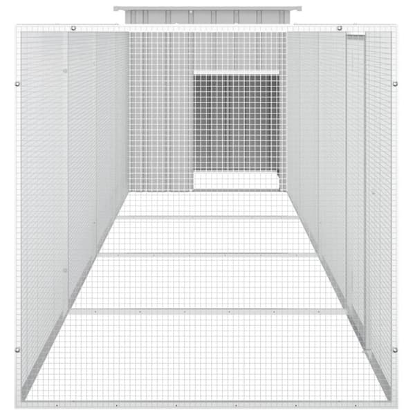 Hönsbur grå 500x91x100 cm galvaniserat stål