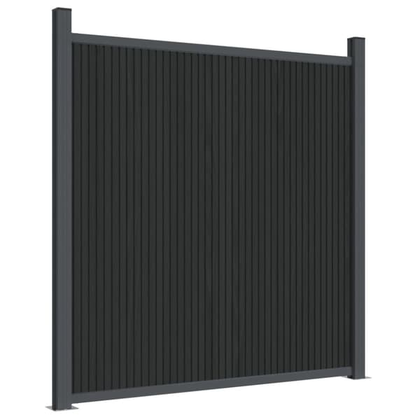 Staketpanel grå 353x186 cm WPC