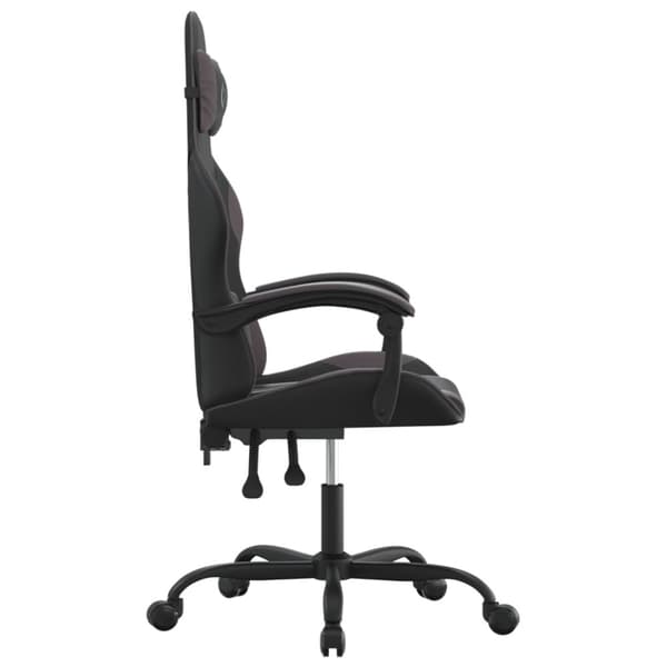 Gamingstol svart och grå konstläder