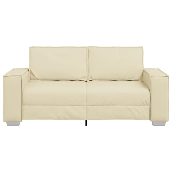 Tvåsitssoffa Kräm 180 cm Konstläder