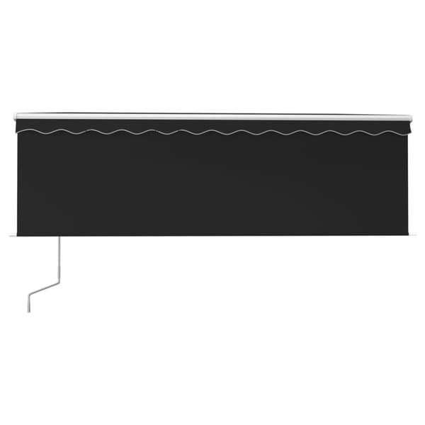 Automatisk markis med vindsensor rullgardin LED 4x3 m antracit