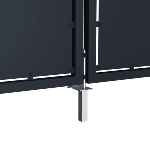 Trädgårdsgrind stål 350x175 cm antracit