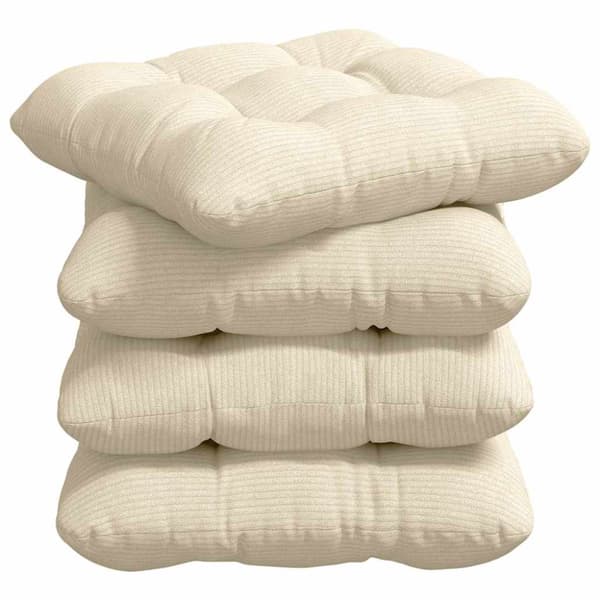 Sittkuddar 4 pcs Kräm 45 x 45 cm Kordread tyg