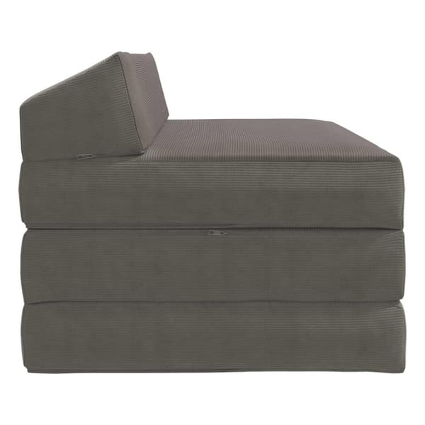 Fällbar Soffbed Ljusgrå 120 x 60 x 49 cm Tyg