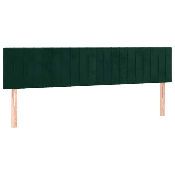 Ramsäng med madrass mörkgrön 180x200 cm sammet