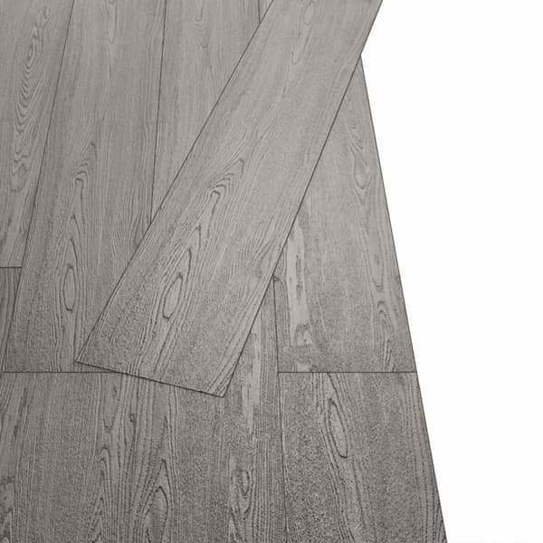 Golvplankor 36 pcs Mörkgrå 5,02 m² PVC