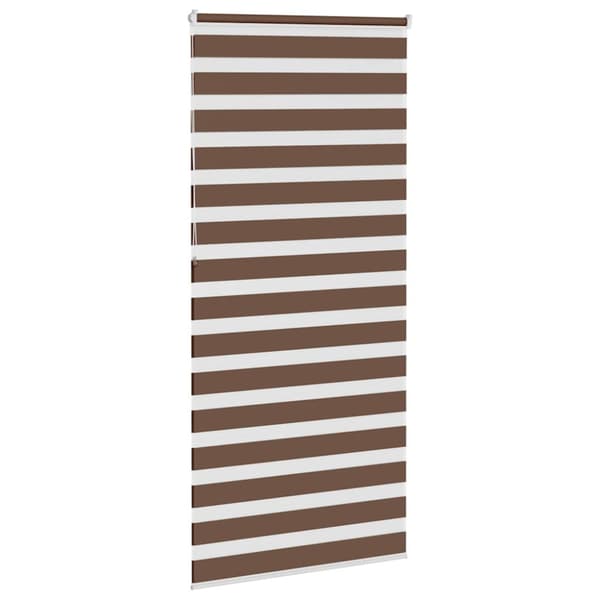 Rullgardin zebra brun 100x230 cm tyg bredd 95,9 cm polyester