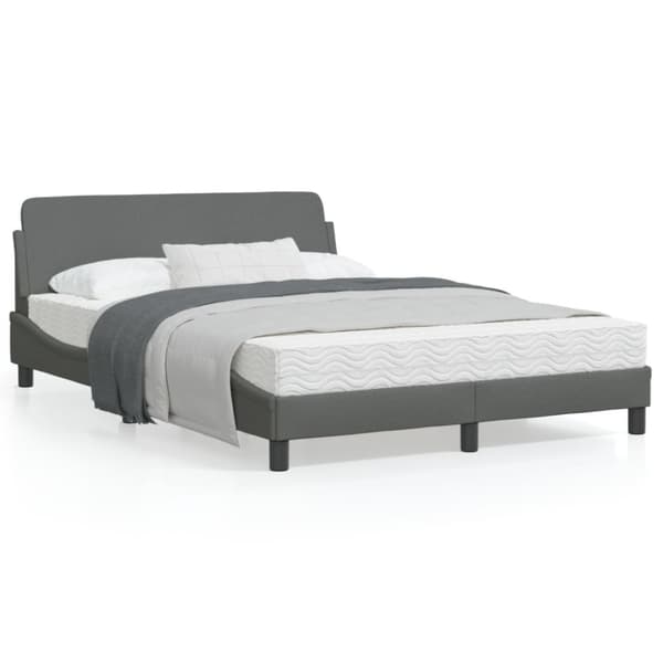 Bed Frame "Dover" Dark Grey 120x200 cm Fabric