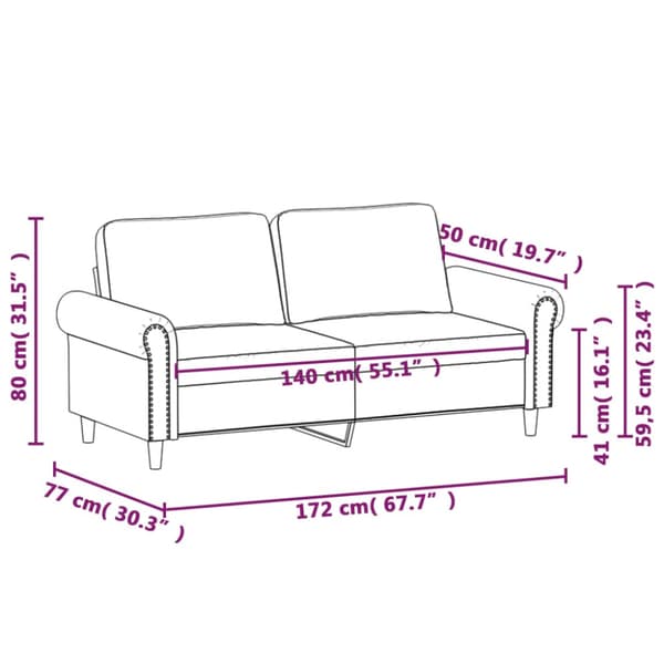 2-sitssoffa gul 140 cm sammet