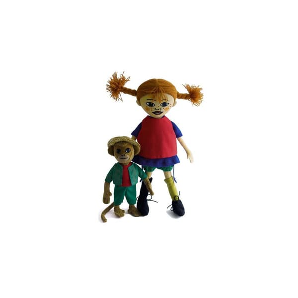 Pippi Långstrump och Herr Nilsson dockor - i presentkartong