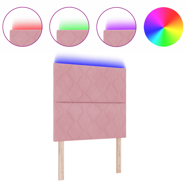 LED huvuddyna Rosa 100 cm Sammet
