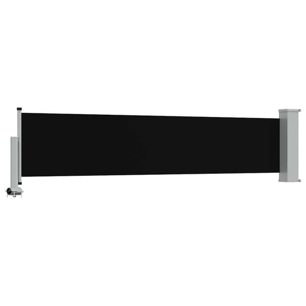Infällbar sidomarkis 60x300 cm svart