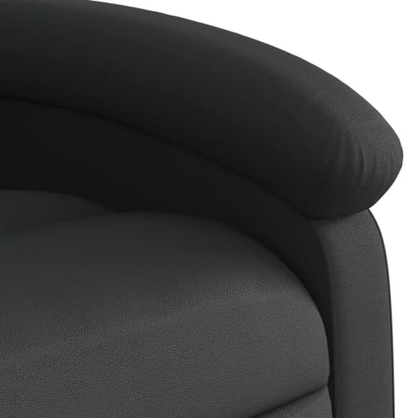 Fåtölj svart äkta läder