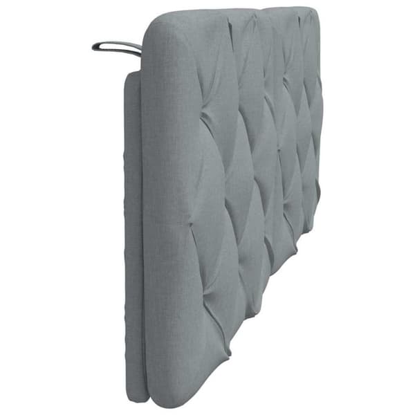 Headboard Cushion Light Grey 120 cm Fabric