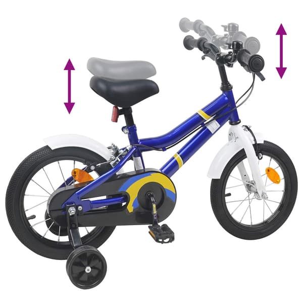 Barncykel 12 Tum för 2-4 åringar Blå vit