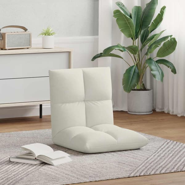 Golvstol Kräm 50 x 61 x 57 cm Sammet
