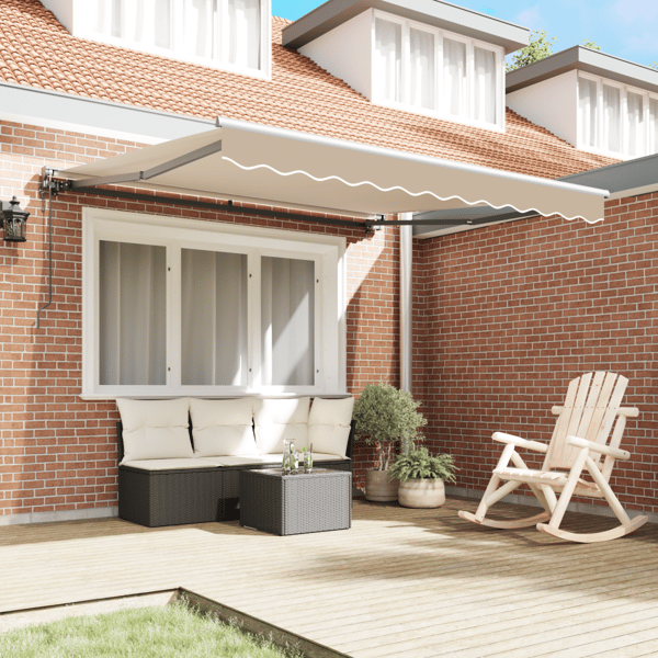Markisram Beige 300 x 250 cm Polyester med PU-beläggning