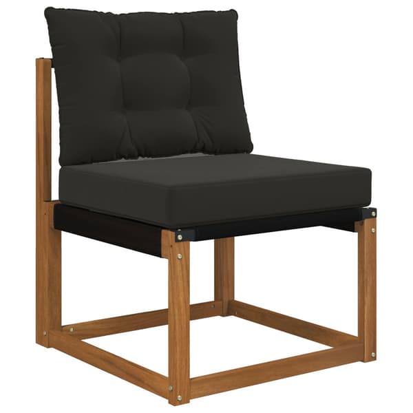 Utomhus Soffa Kudde 2 pcs Svart Polyester