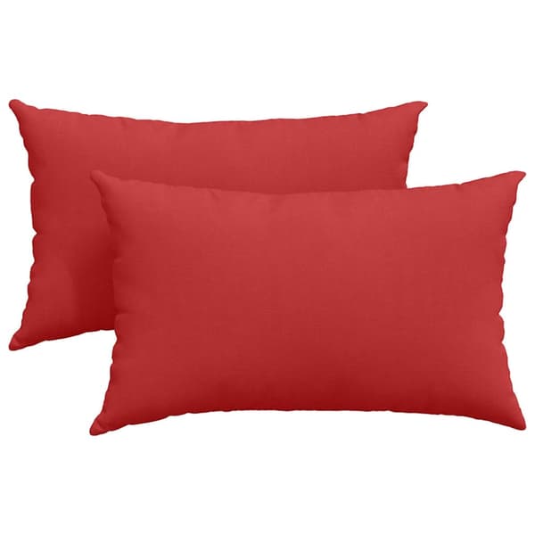 Sofakuddar 2 pcs Röd 50 x 30 cm tyg